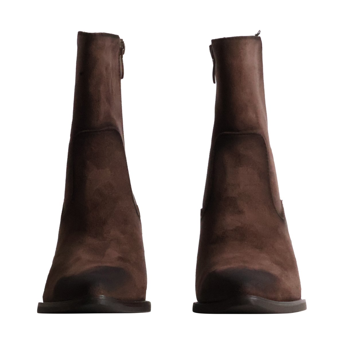 Bottines à Zip marron, THE DIVINE FACTORY