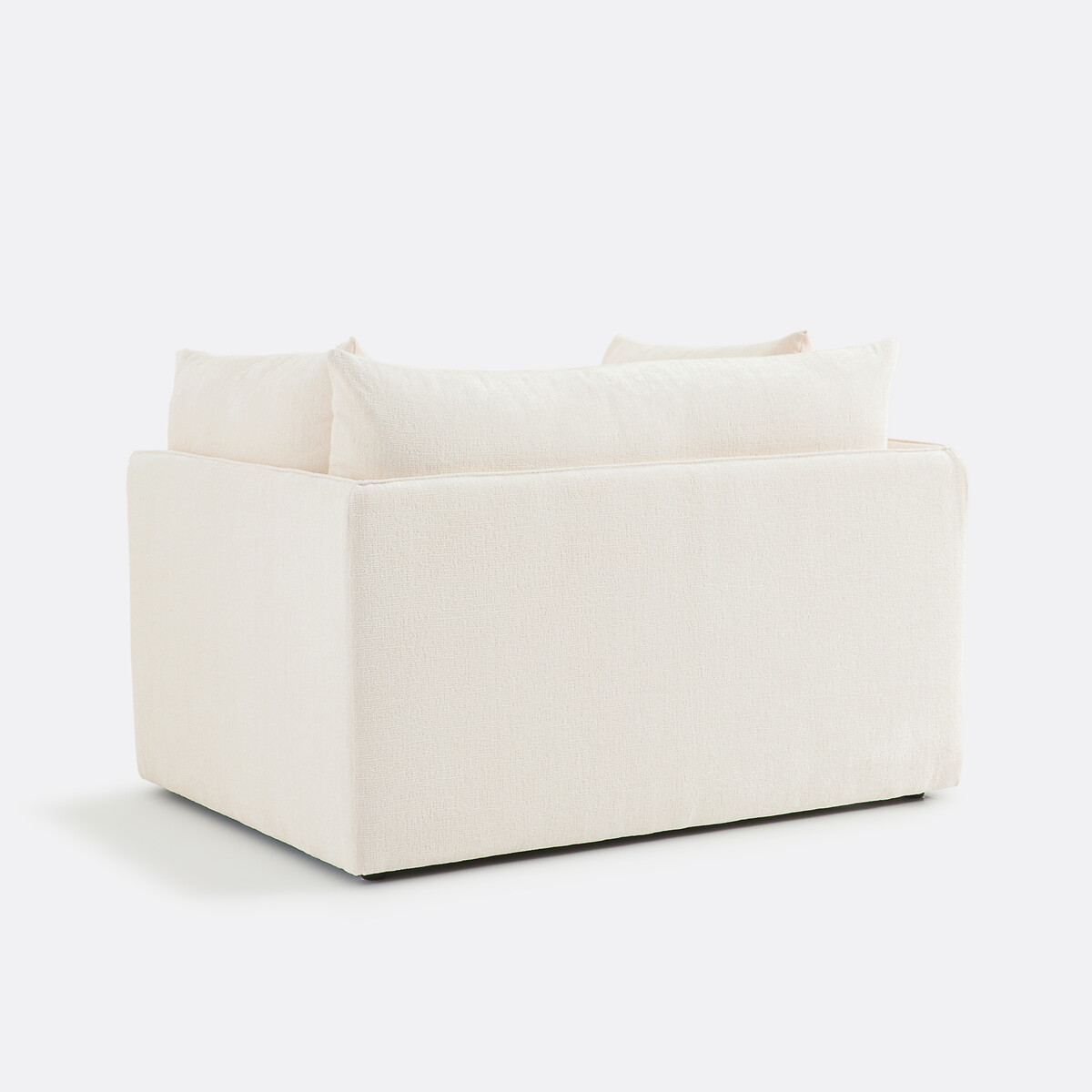 XL-Sesselelement für modulares Sofa MALO, aus Struktursamt ecru, LA REDOUTE INTERIEURS
