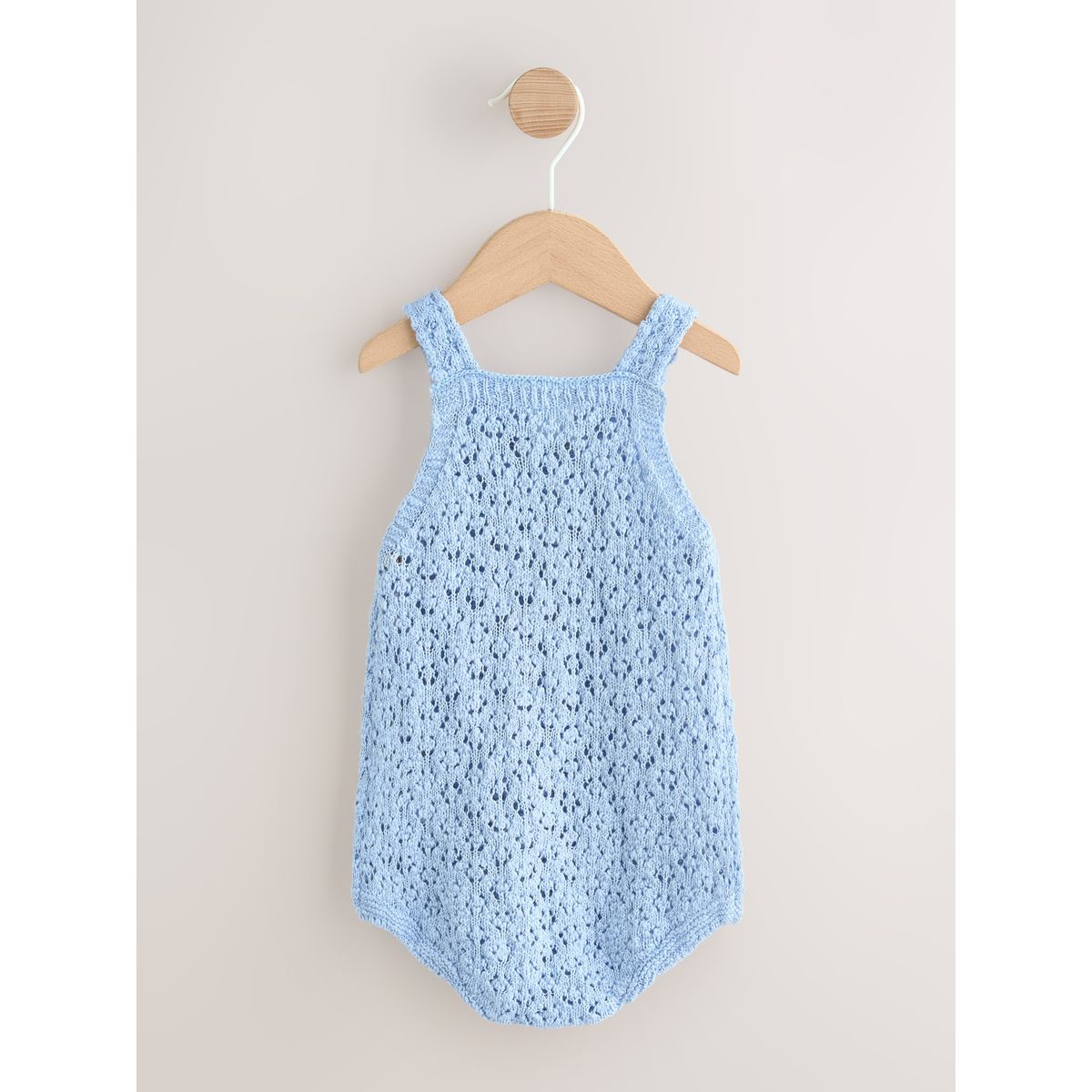 Barboteuse bébé en maille marguerite bleue, NEXT