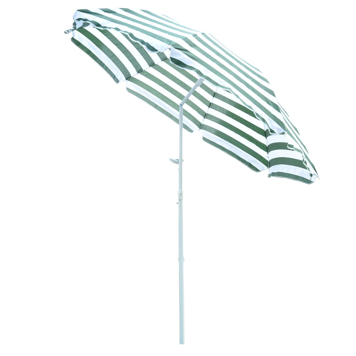 Parasol de plage Tissu de polyester vert et vert, OUTSUNNY