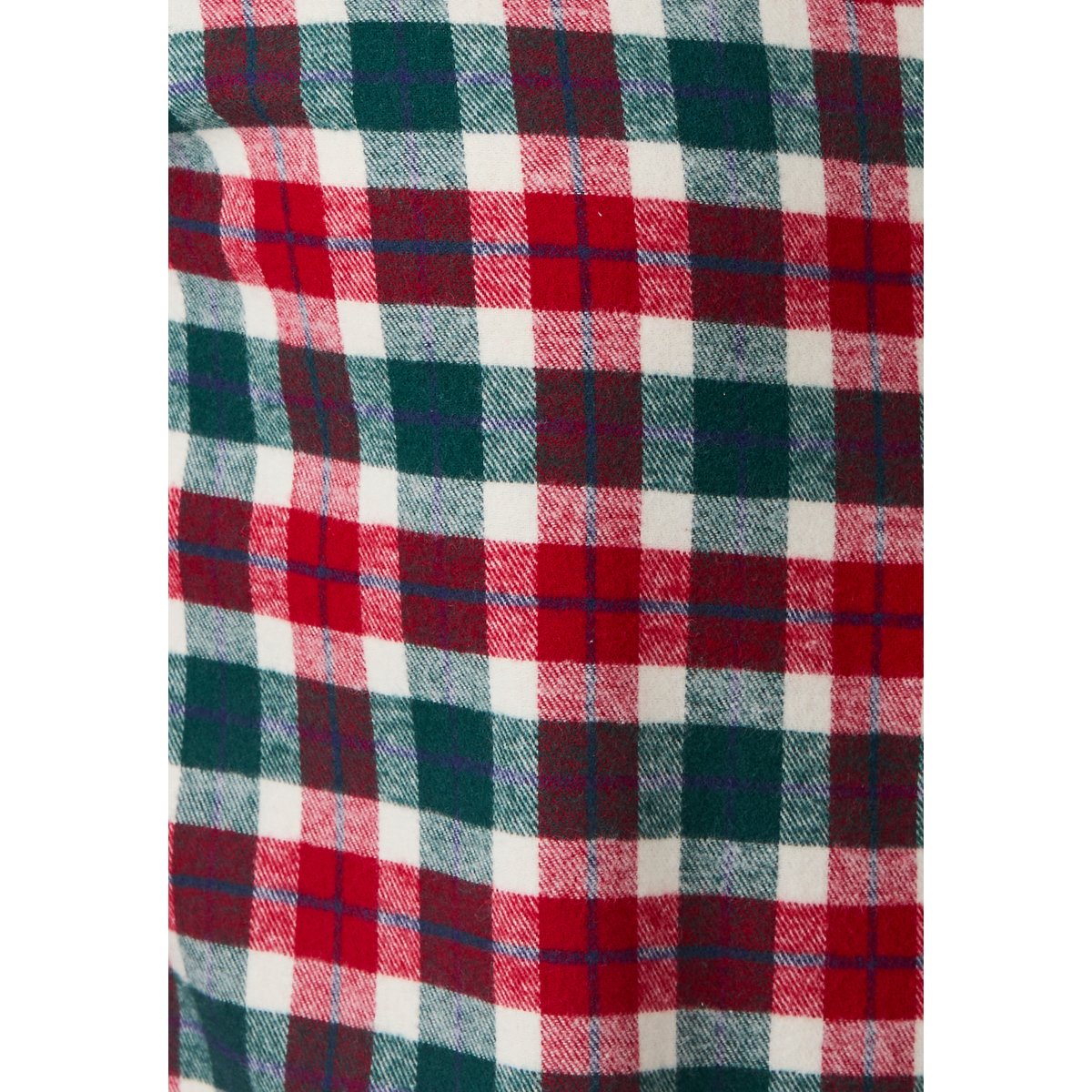 Liquette en flanelle pur coton multicolore rouge carreaux, DAMART