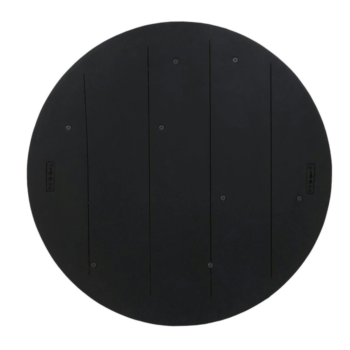 Étagère murale ronde en bois CORTINA noir, PIER IMPORT