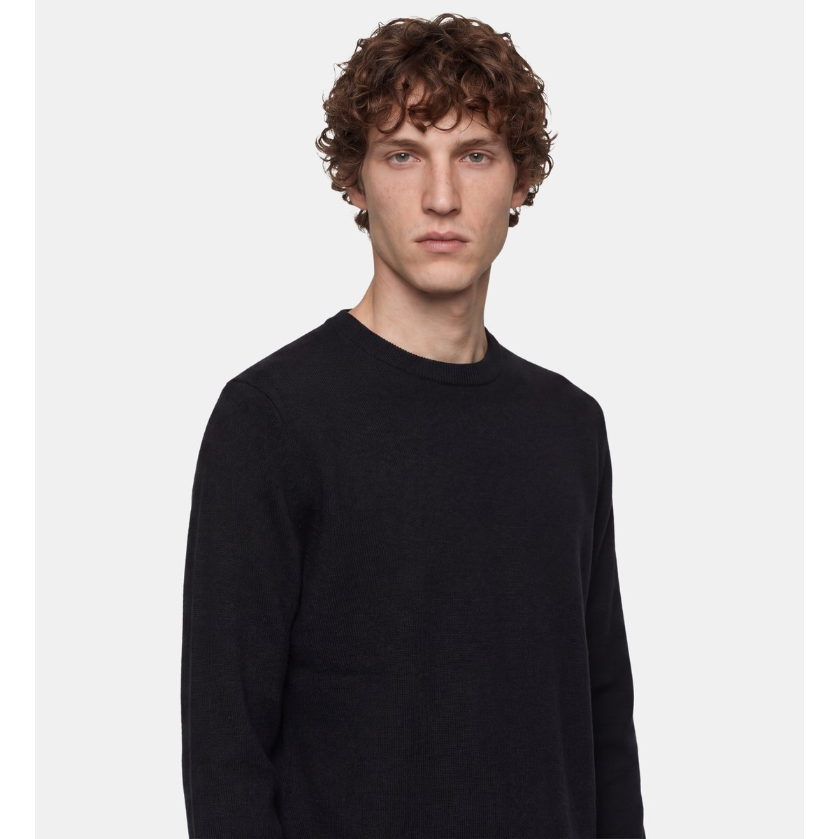 Pull lambron en laine noir, GALERIES LAFAYETTE