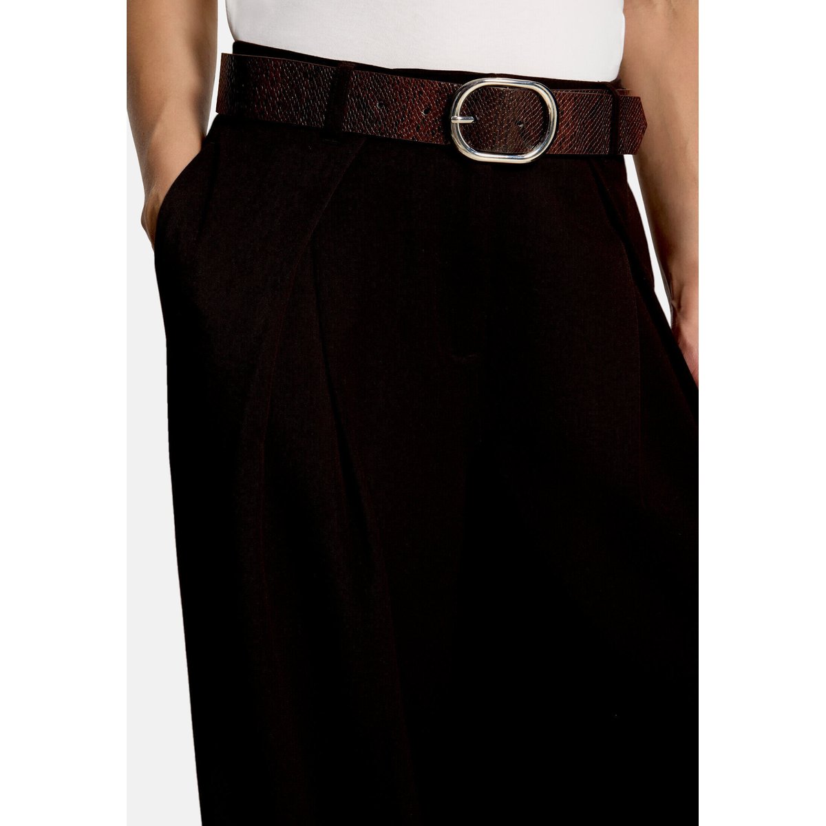 Pantalon de tailleur à jambes larges chocolate plum, ZERO