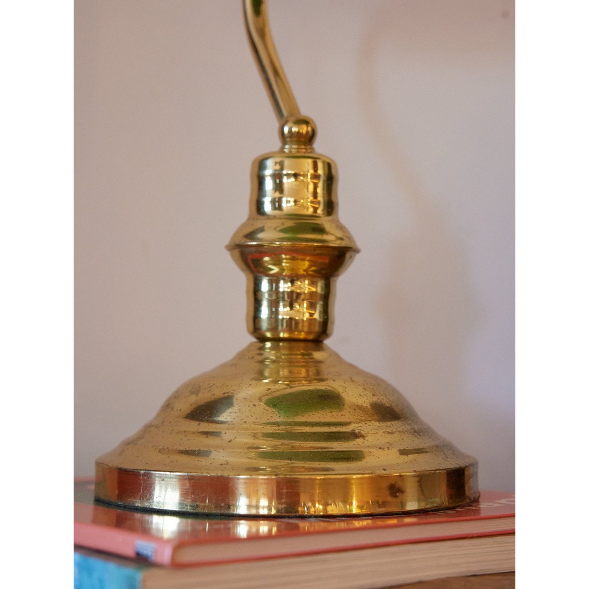 Lampe de bureau en verre vert Julia N°1054 - Bon état vert, DEBONGOUT