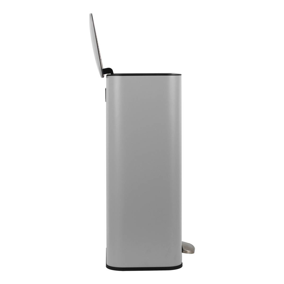 Poubelle rectangulaire à pédale en acier DELTA gris, 5FIVE SIMPLY SMART