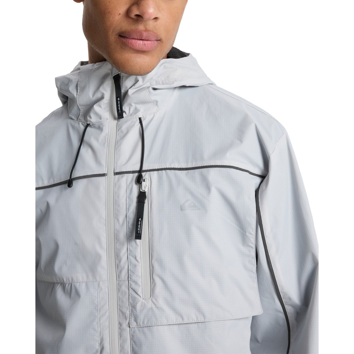 Veste imperméable à capuche FULL RIG gris micro chip, QUIKSILVER