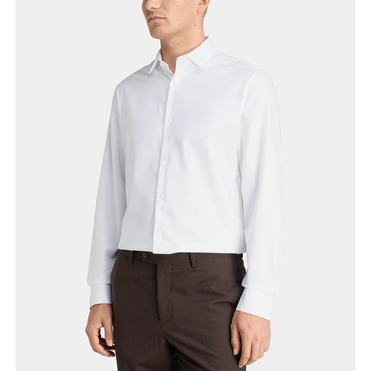 Chemise droite hsrdobba en coton blanc, GALERIES LAFAYETTE