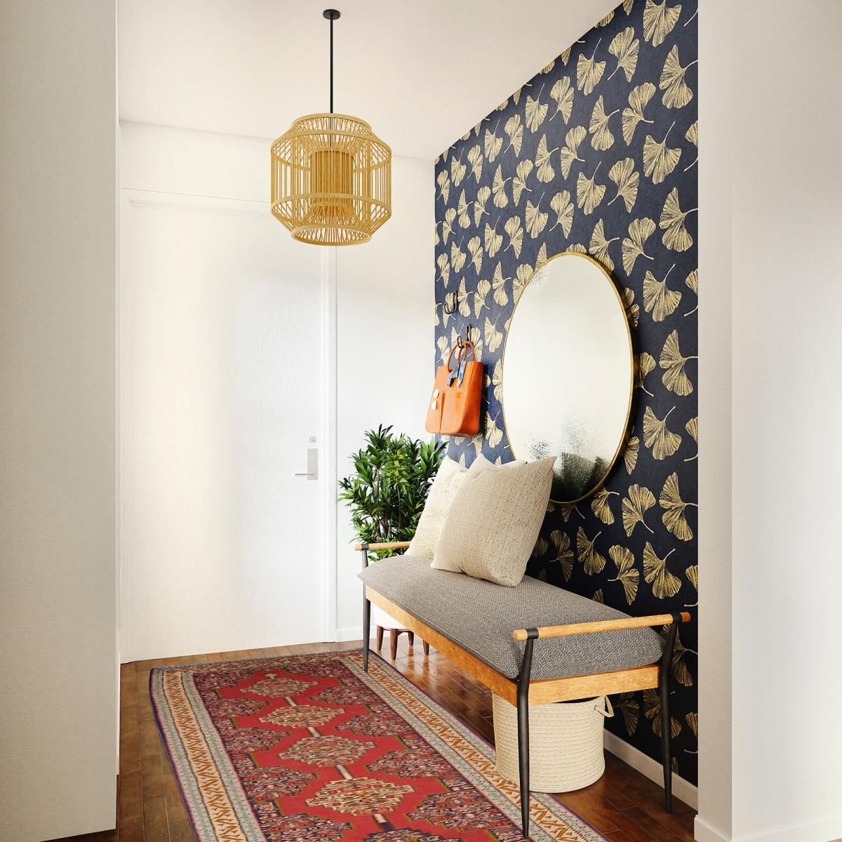 Authentique tapis d'Orient kilim fait main en laine SENNEH multicolore, UN AMOUR DE TAPIS