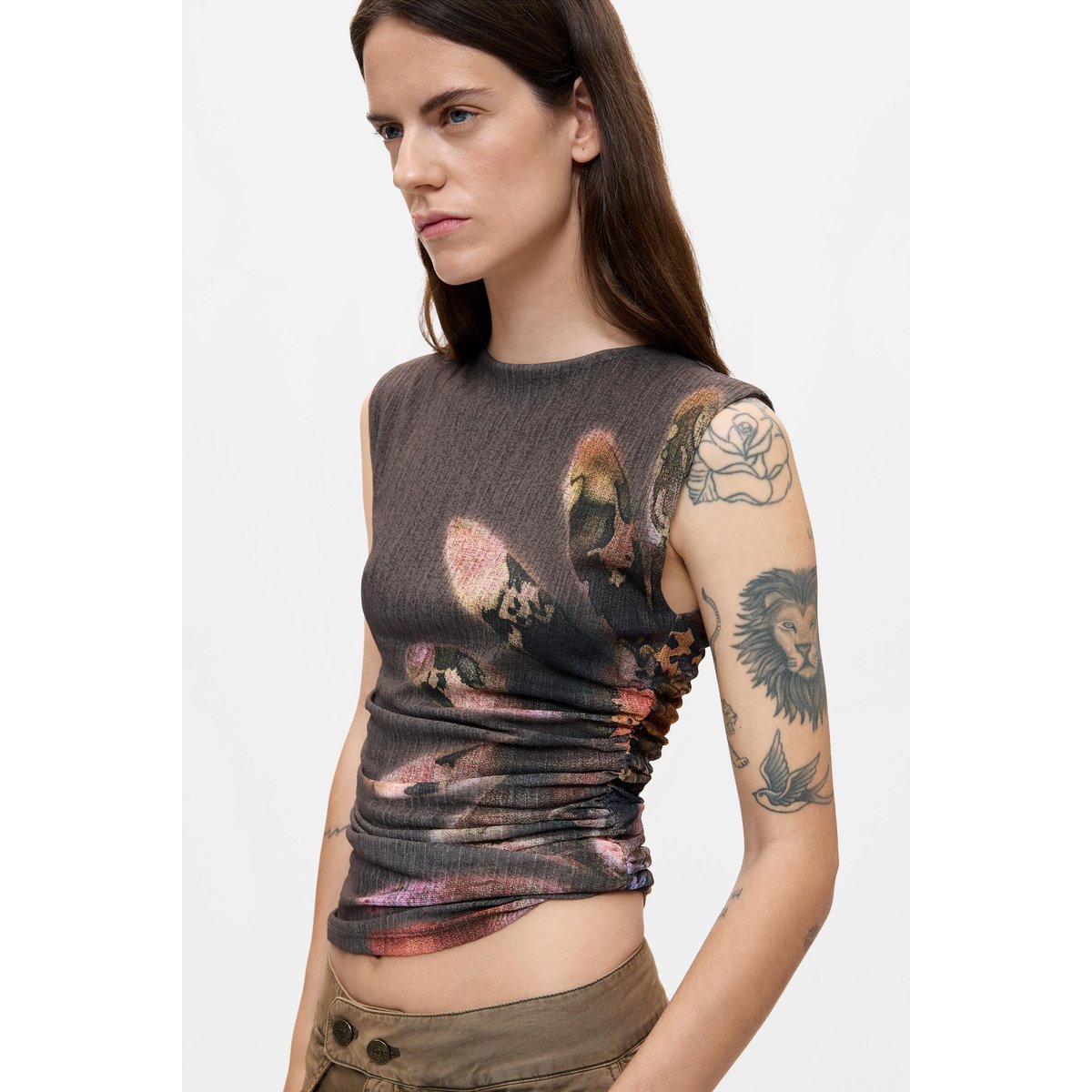 Débardeur en maille noir, DESIGUAL