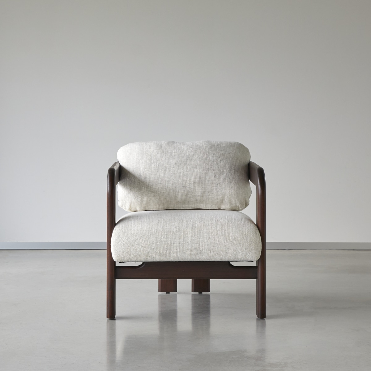 Fauteuil en Tissu massif, CHARLIE beige, TIKAMOON