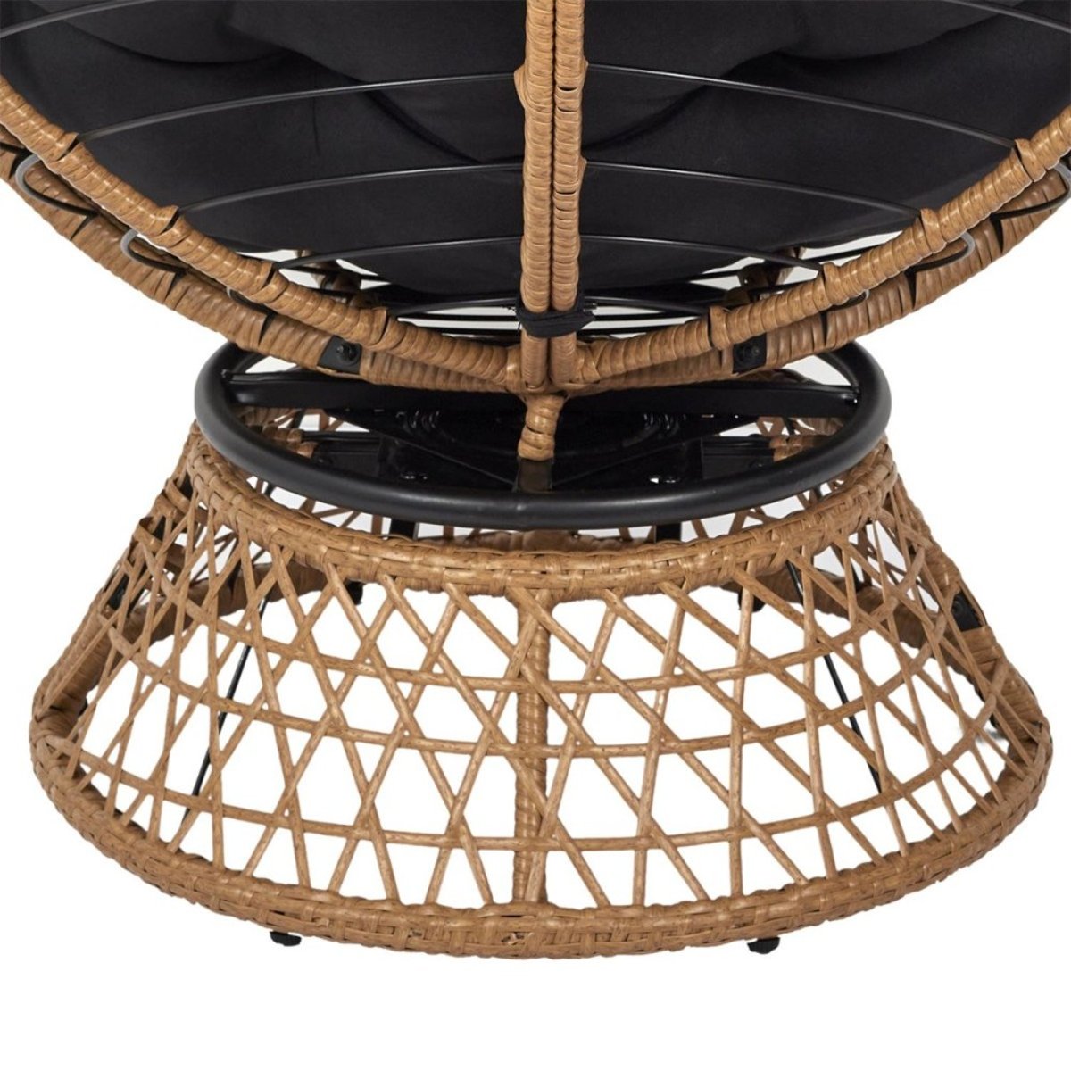 Fauteuil D'extérieur Avec Coussin Noir noir, DECORATIE