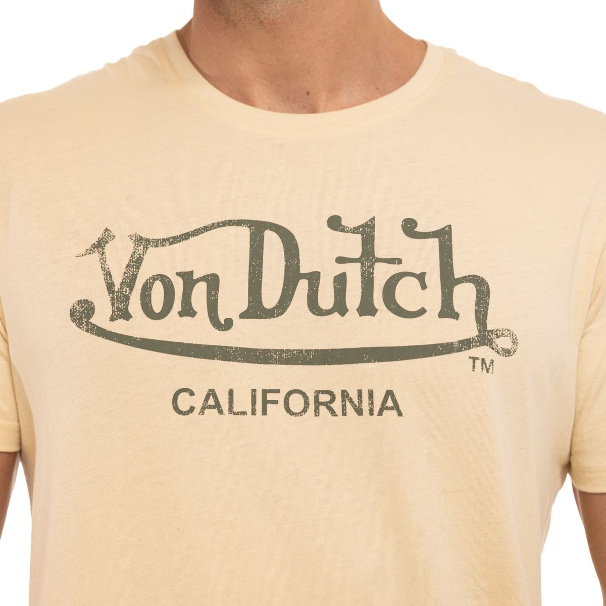 Tee Shirt coton First beige/kaki, VON DUTCH