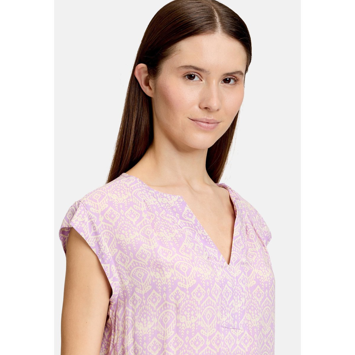 Blouse casual à motifs blanc/violet, CARTOON