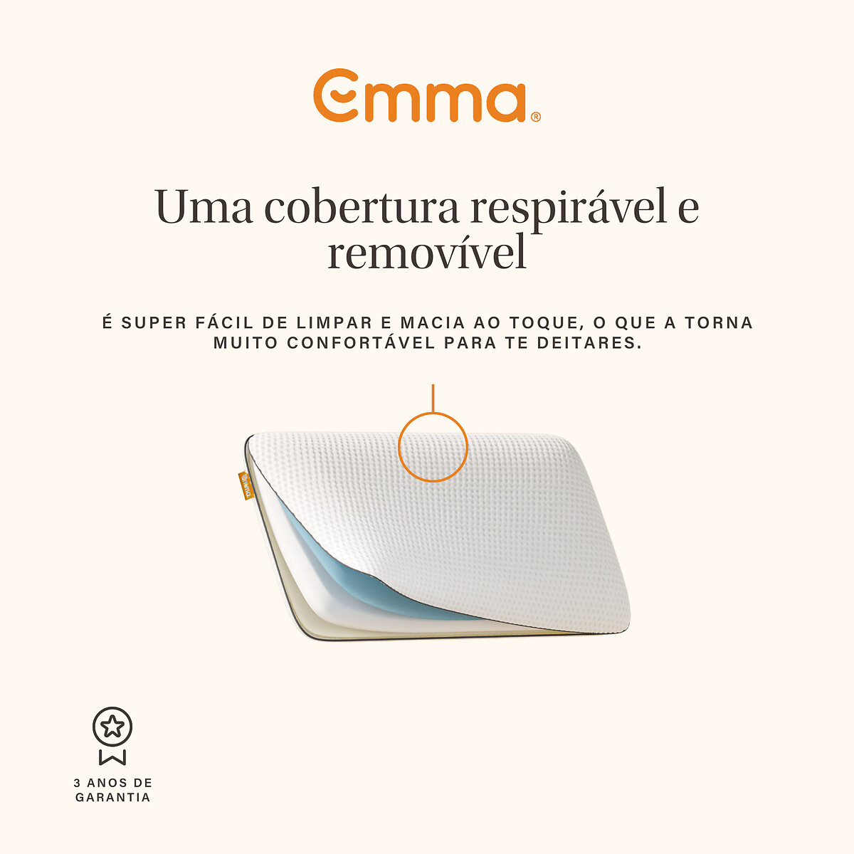 Almofada Emma Original Adapt, Emma branco, EMMA