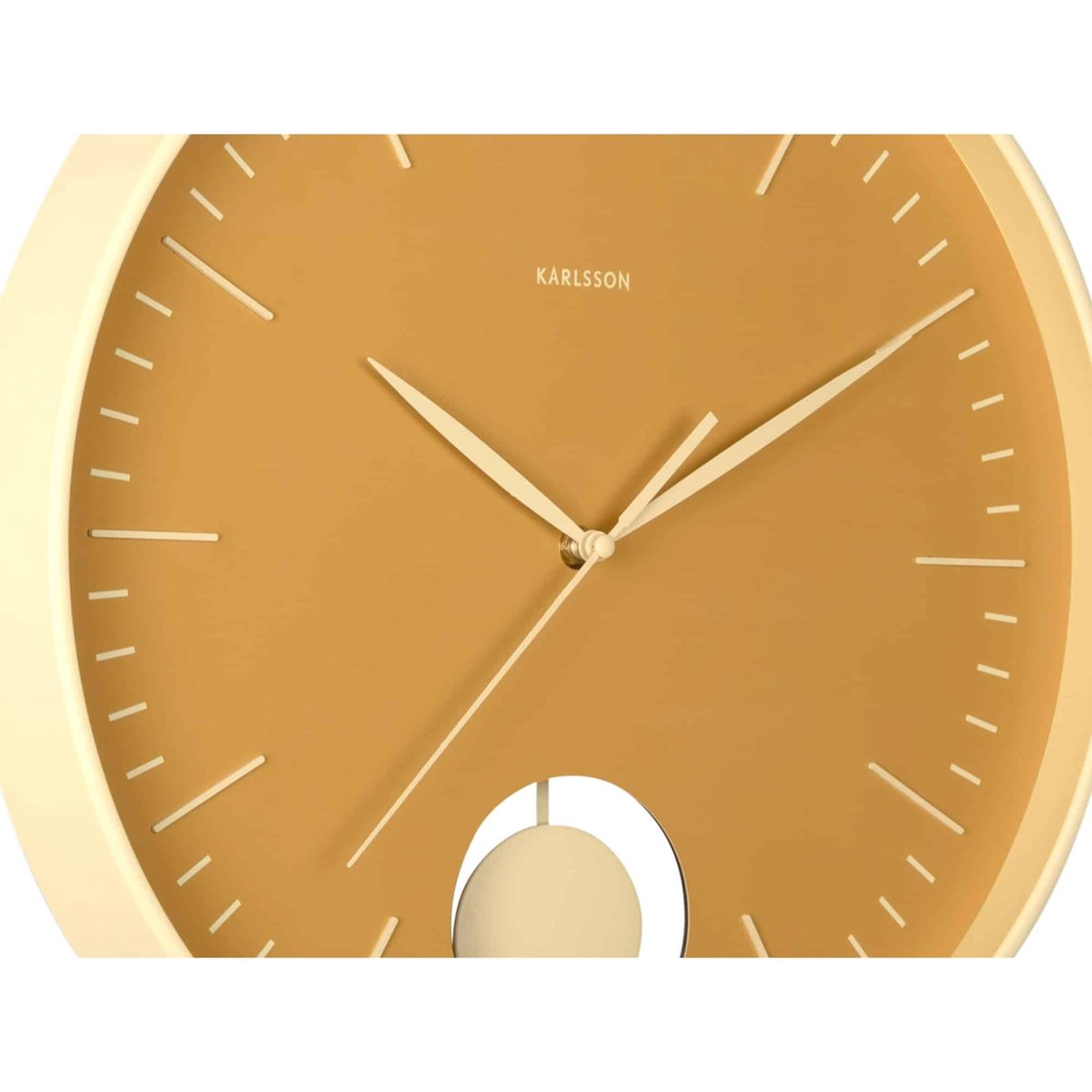 Horloge Murale Plastique GRATO PENDULUM jaune ocre, KARLSSON