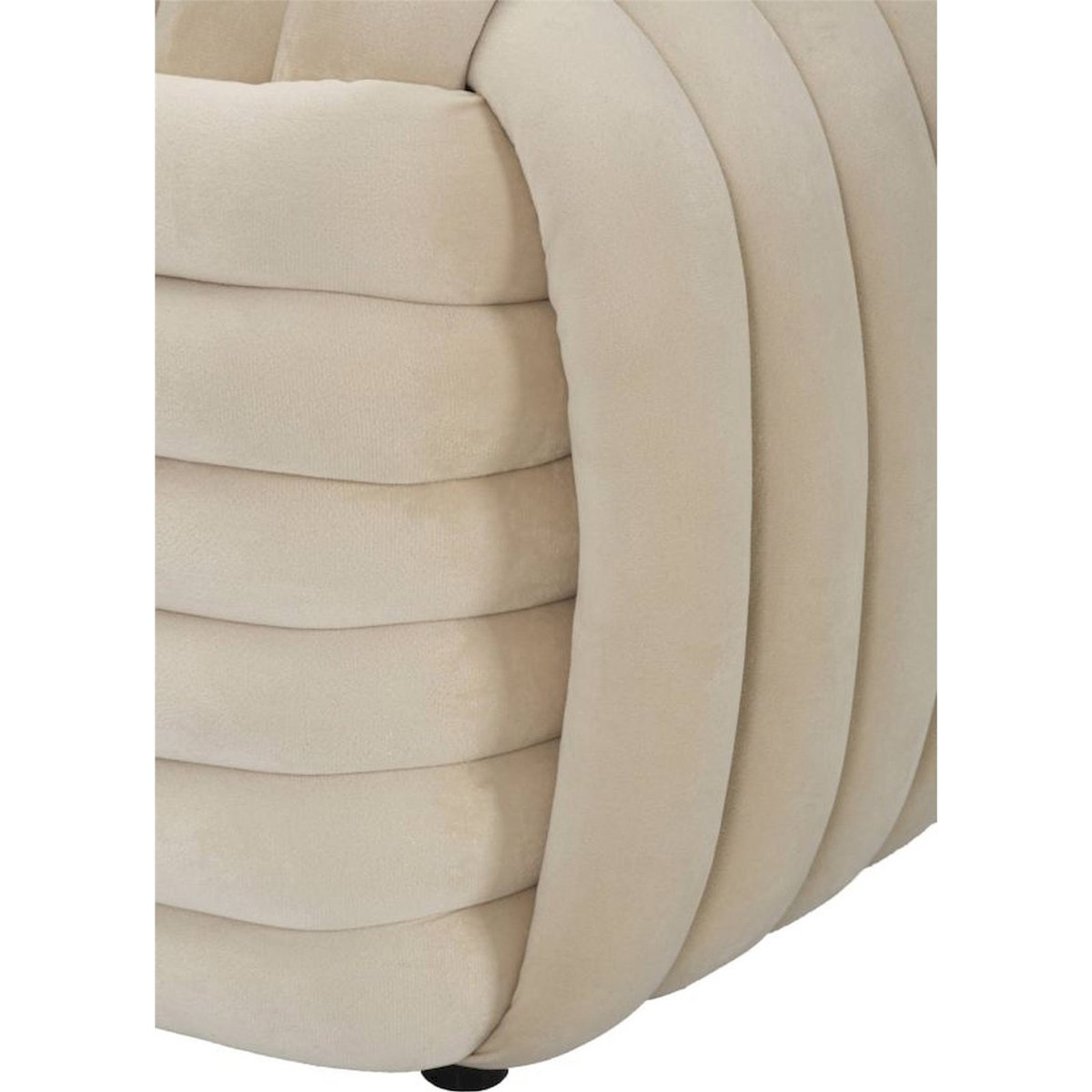 Banc au relief matelassé sculptural GLAM crème, RECOLLECTION
