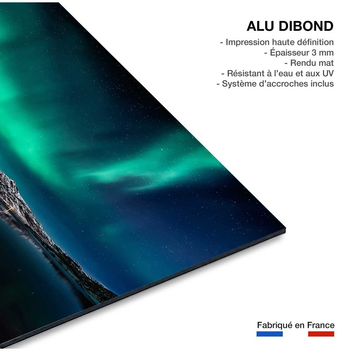 Tableau Lofoten aurora tableau alu dibond, HEXOA
