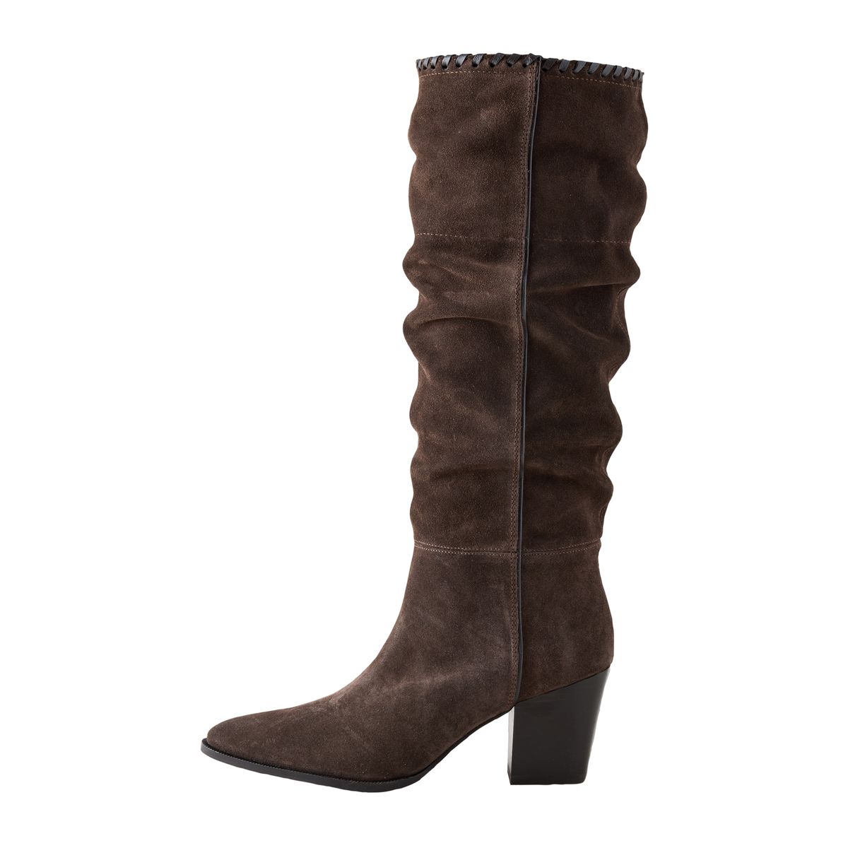 Bottes souples à point de feston marron chocolat, NEXT