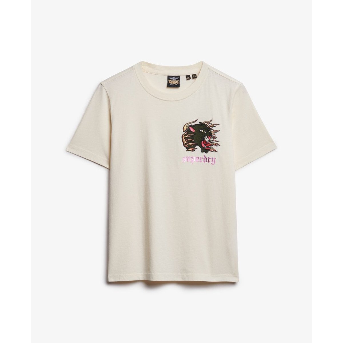 T-shirt décontracté Old School Tattoo crème, SUPERDRY