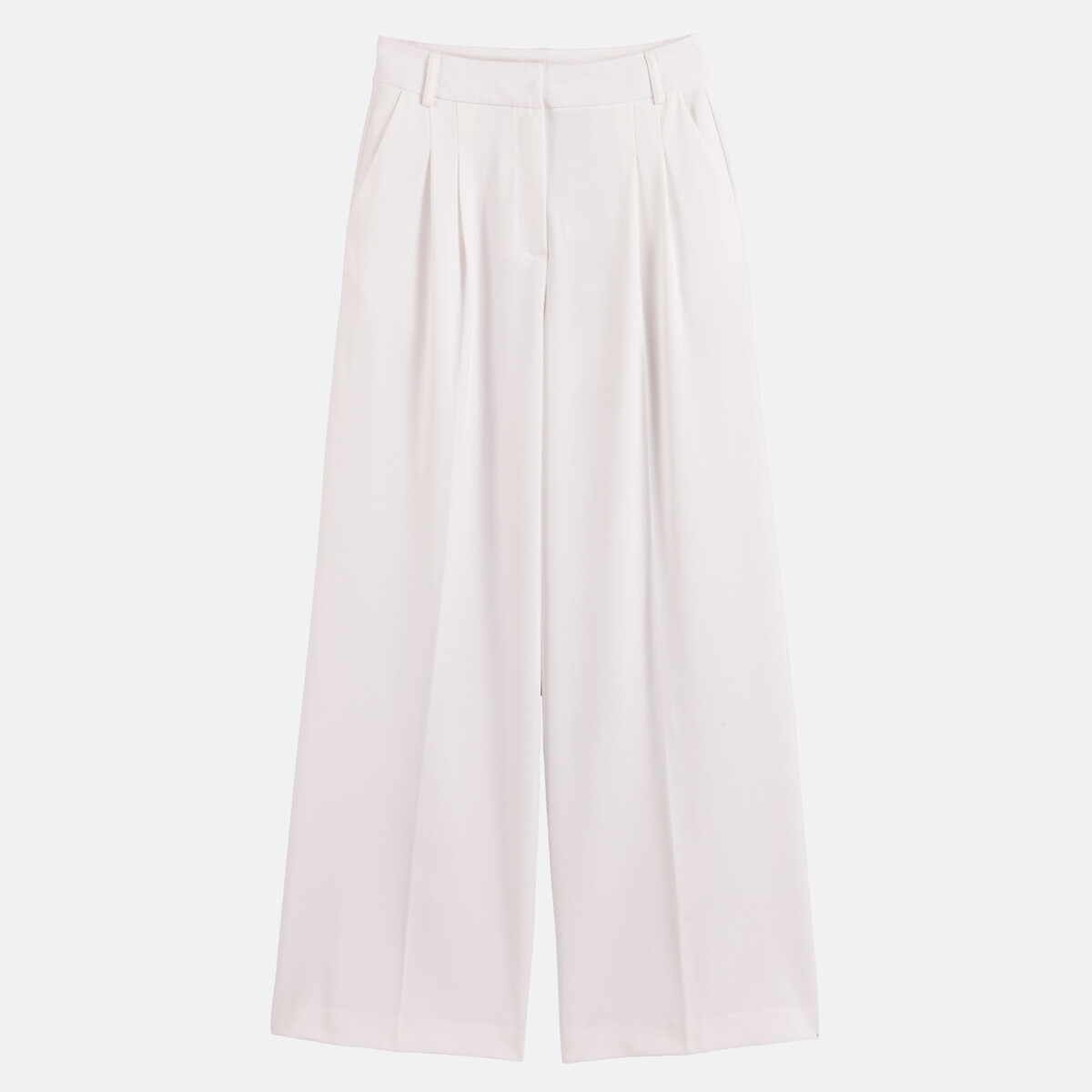 Pantalon large à pinces blanc, LA REDOUTE COLLECTIONS
