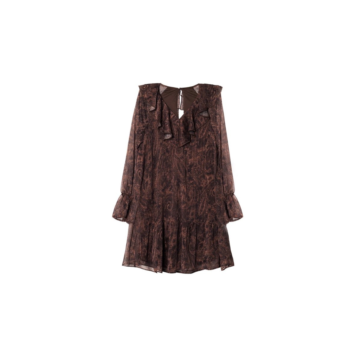 Robe en maille élastique à franges et coupe ajustée imprimé, THE-ARE