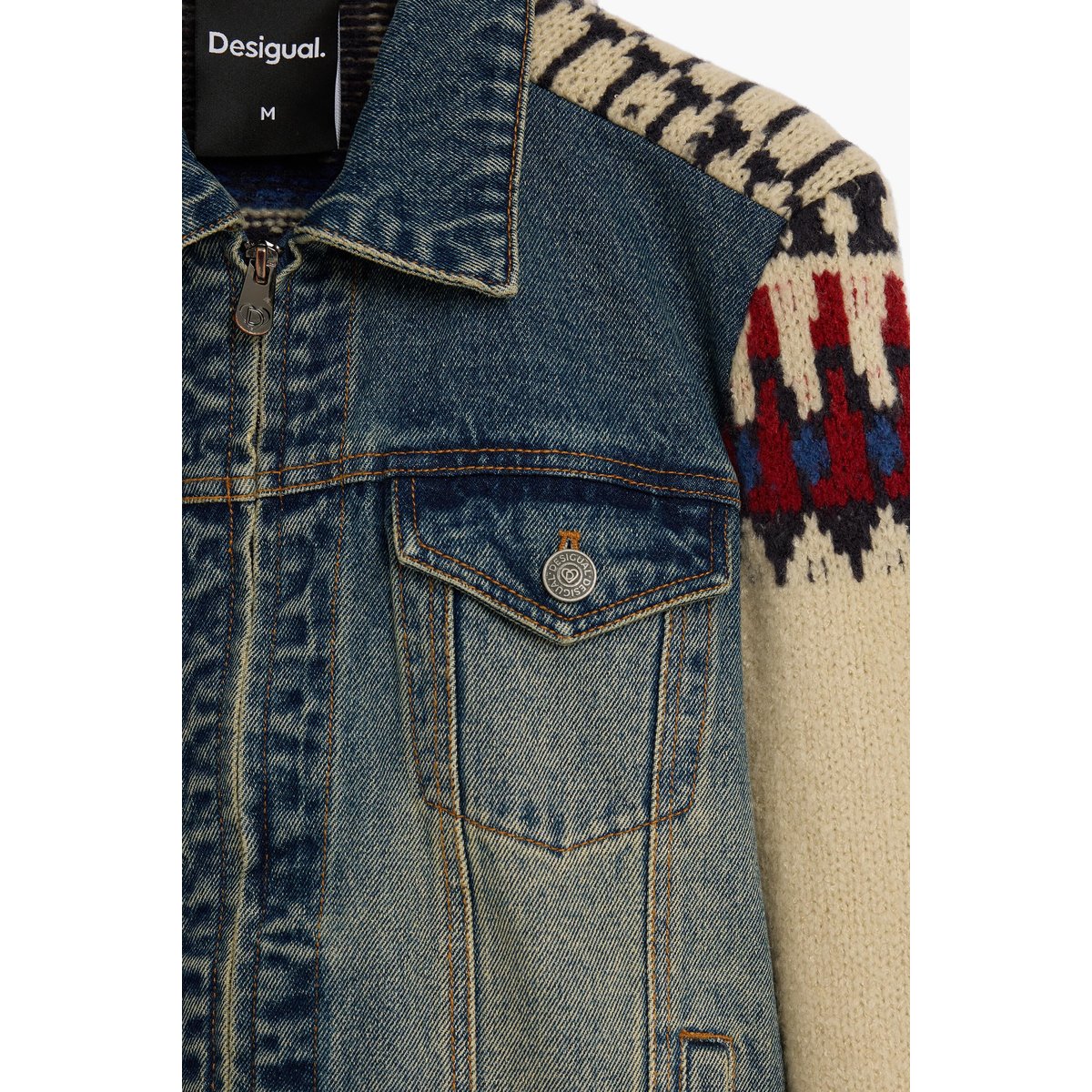 Veste en jean combinée bleu clair, DESIGUAL