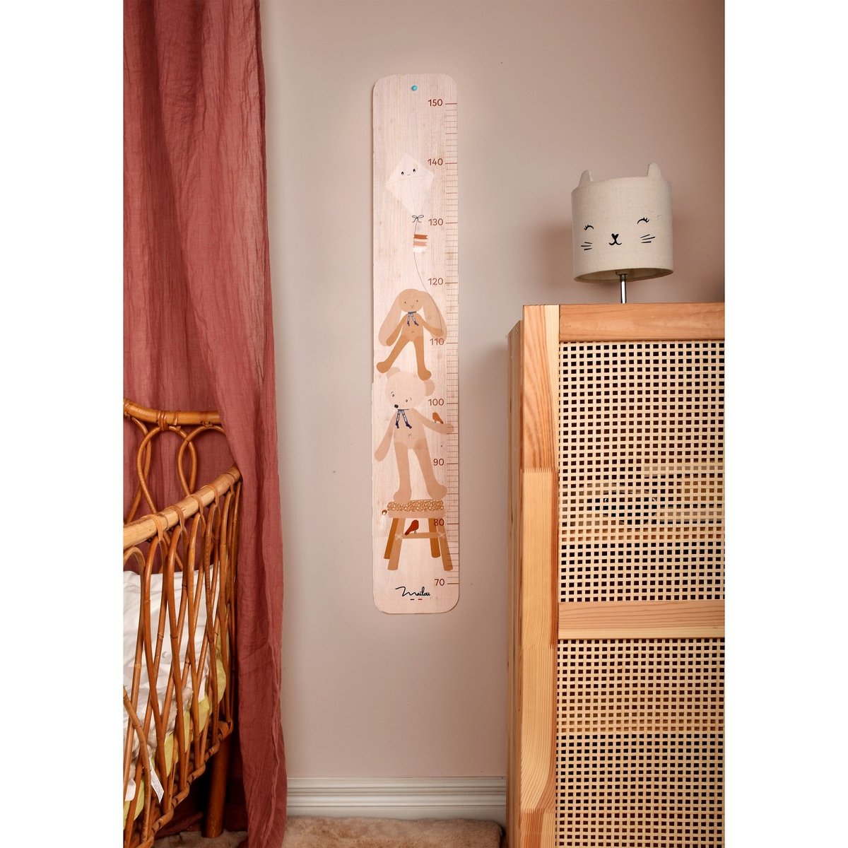 Toise en bois Ours naturel beige, MAILOU TRADITION