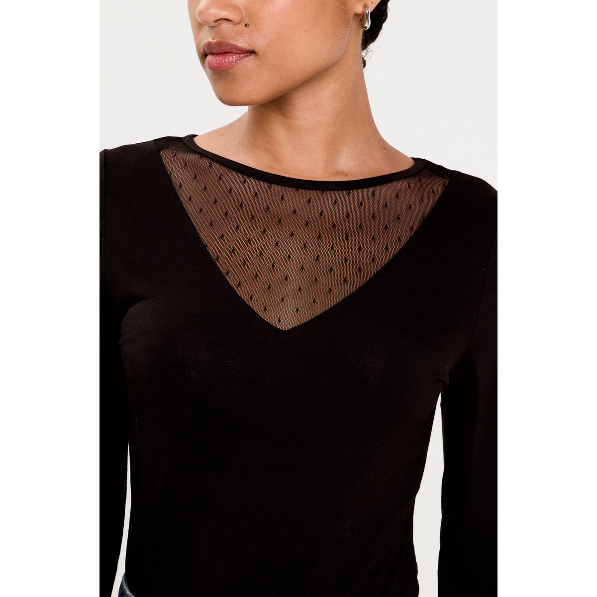 Body thermique col rond manches longues noir, CACHE CACHE