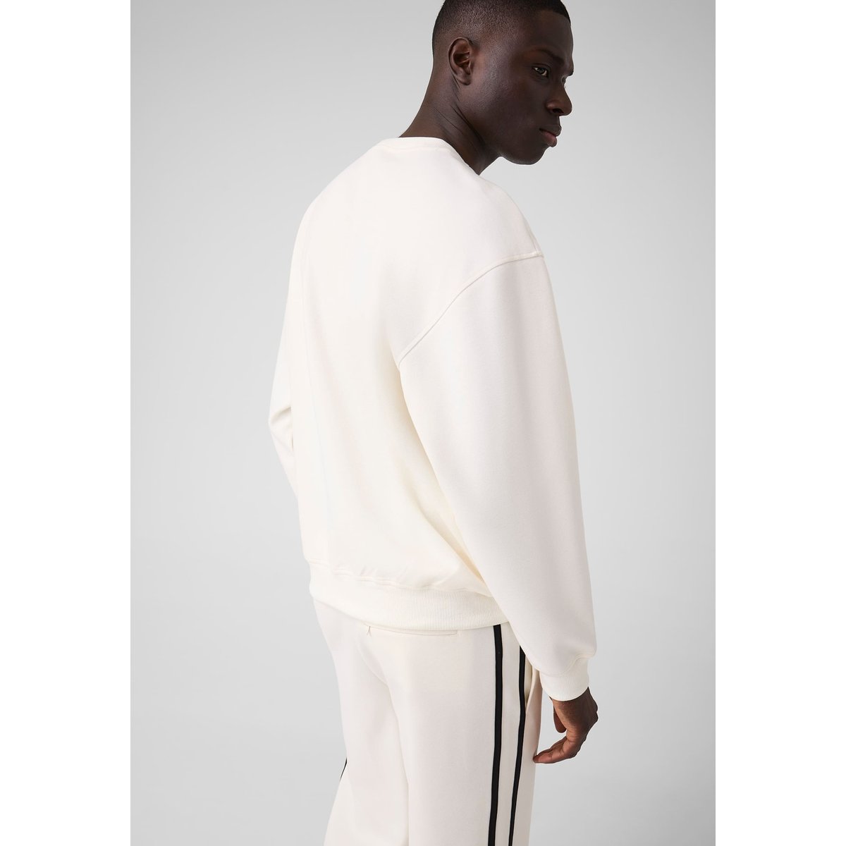 Sweatshirt Avec Logo Brodé blanc, GUESS