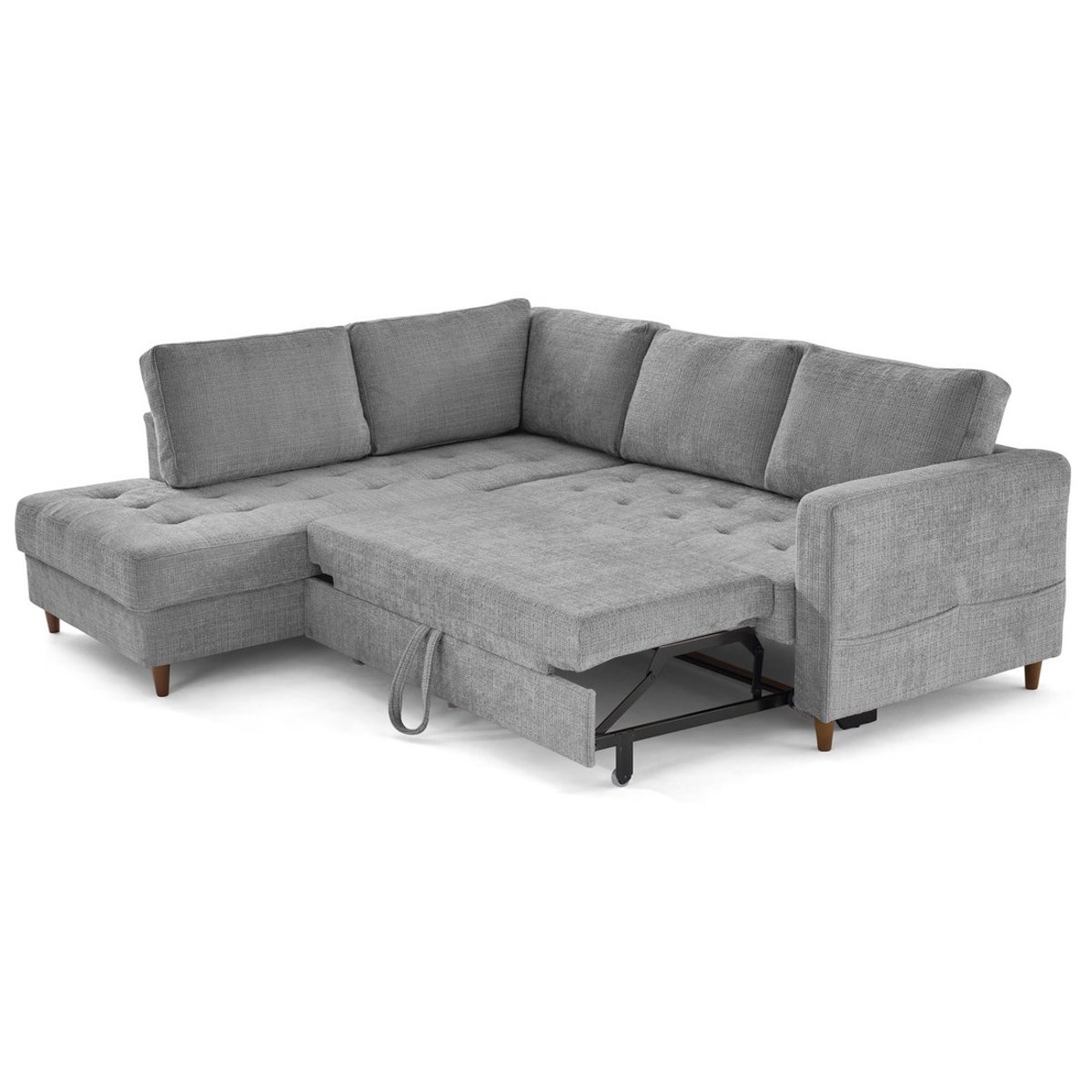 Canapé d'Angle Convertible 5 places - ANNA gris, BEST MOBILIER