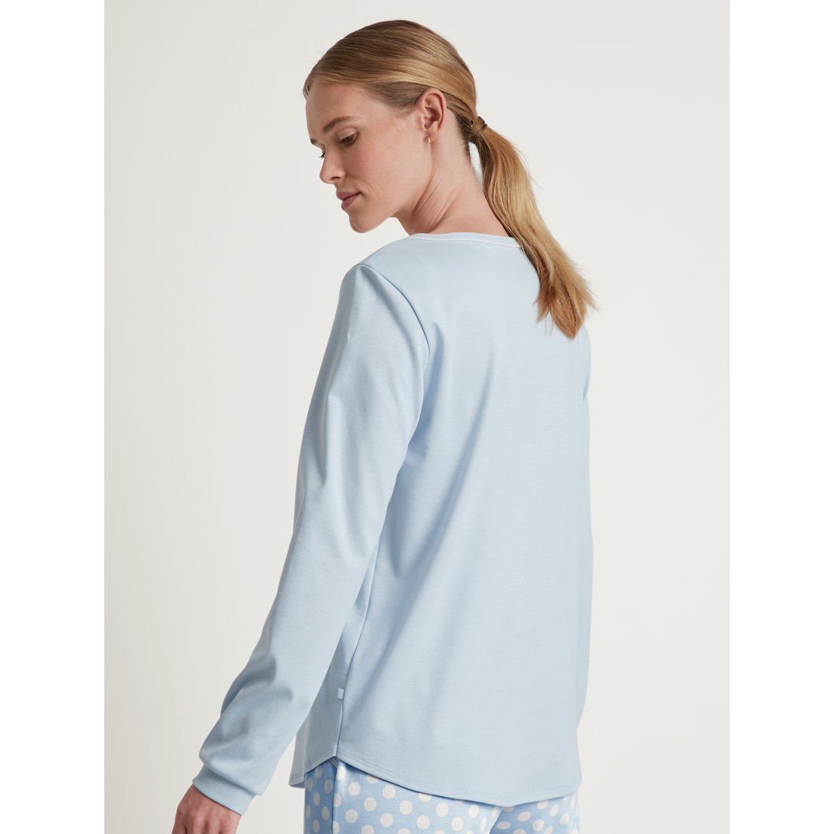 T-shirt à manches longues manches longues Coton FAVOURITES CATS bleu harmonie, CALIDA