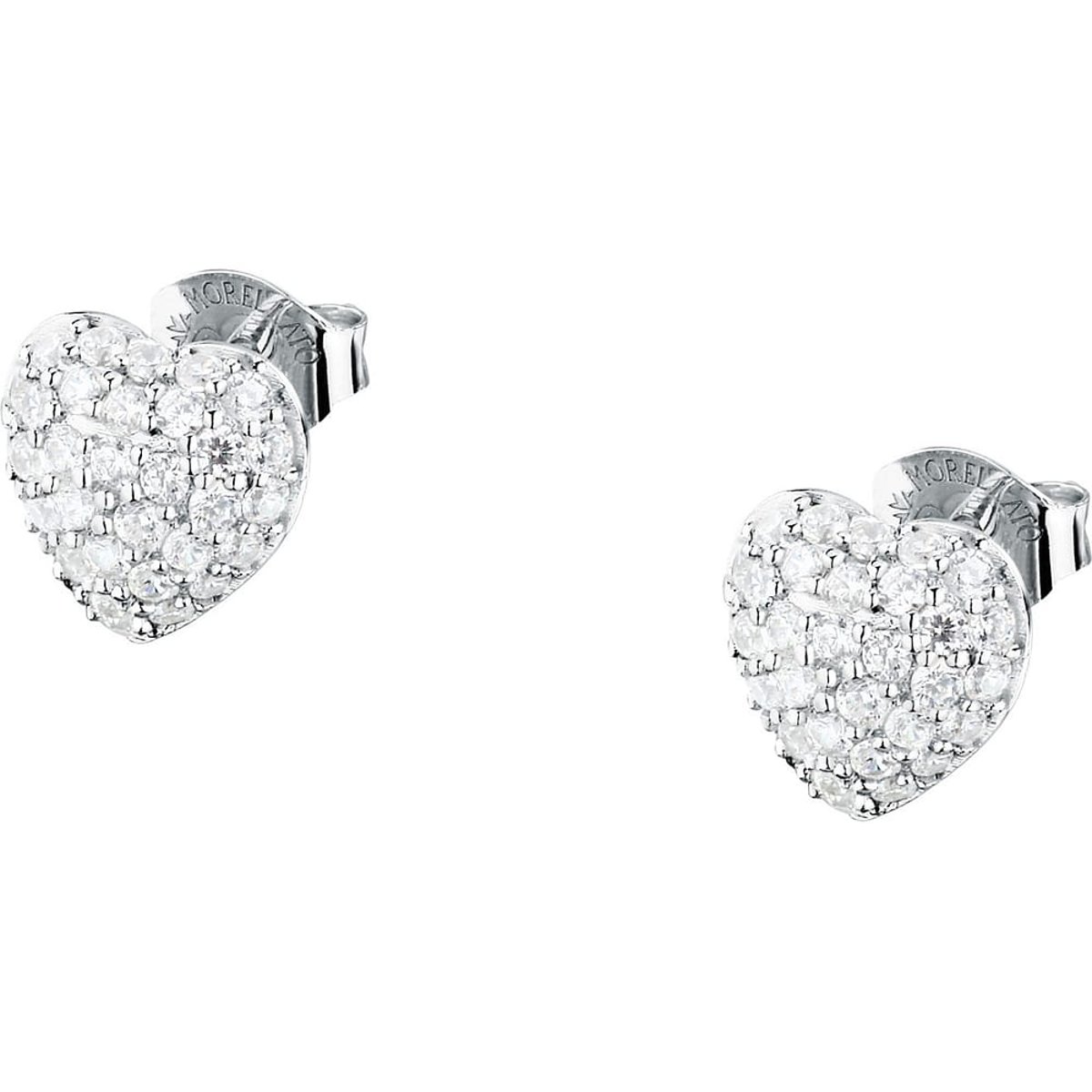 Boucles d'oreilles en Zircon/cubic Zirconia/recycled Silver 925/1000 et Zircon argent, MORELLATO