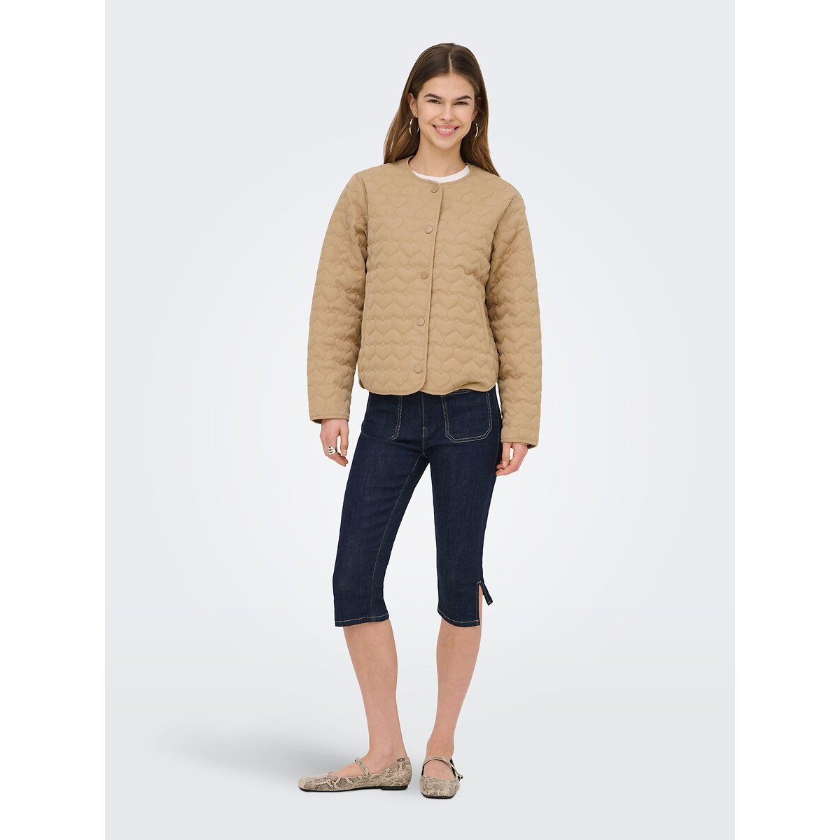 Lightweight Quilted Padded Jacket light brown, ONLY