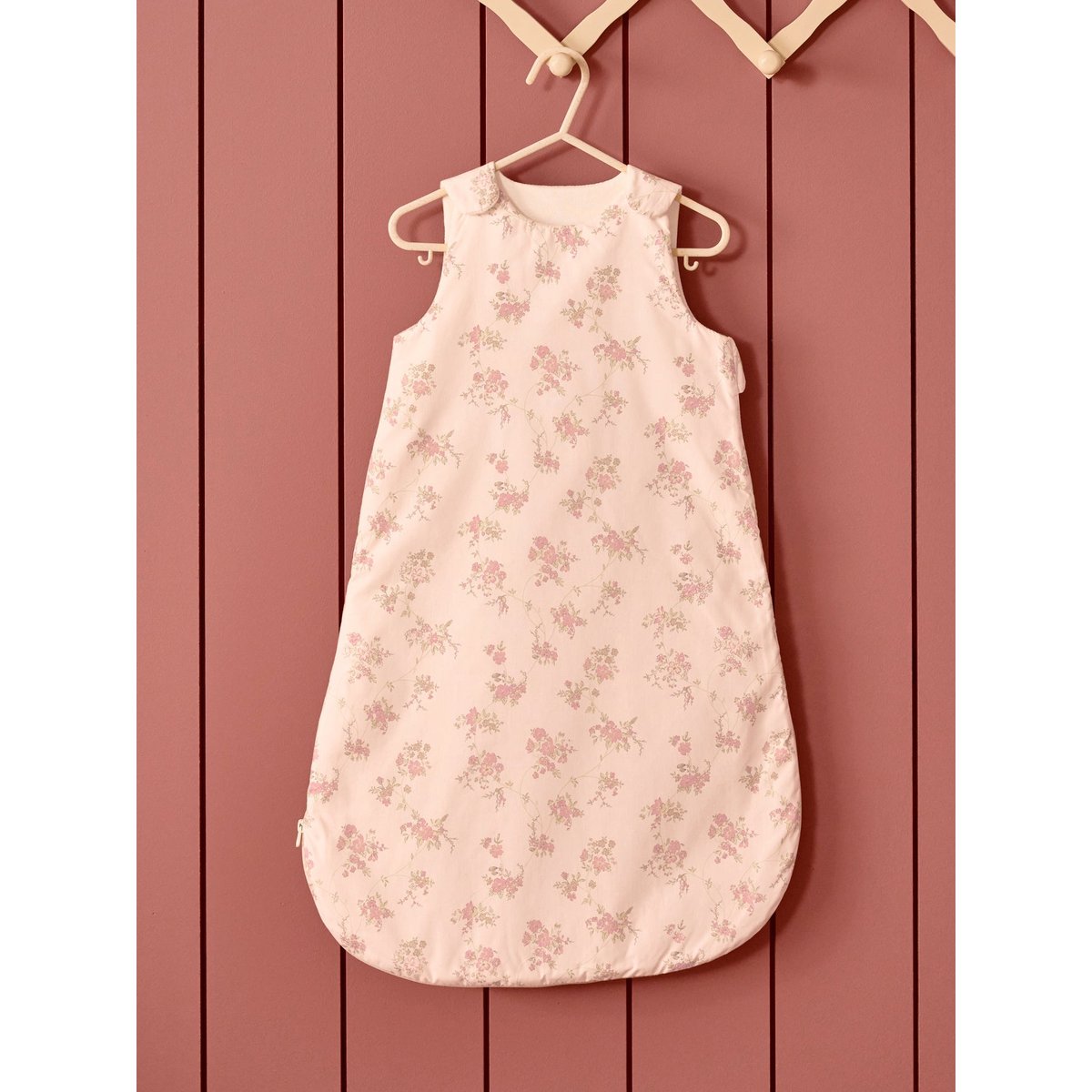 Gigoteuse en percale de coton TOG 3 imprimé fleurs rose, CYRILLUS