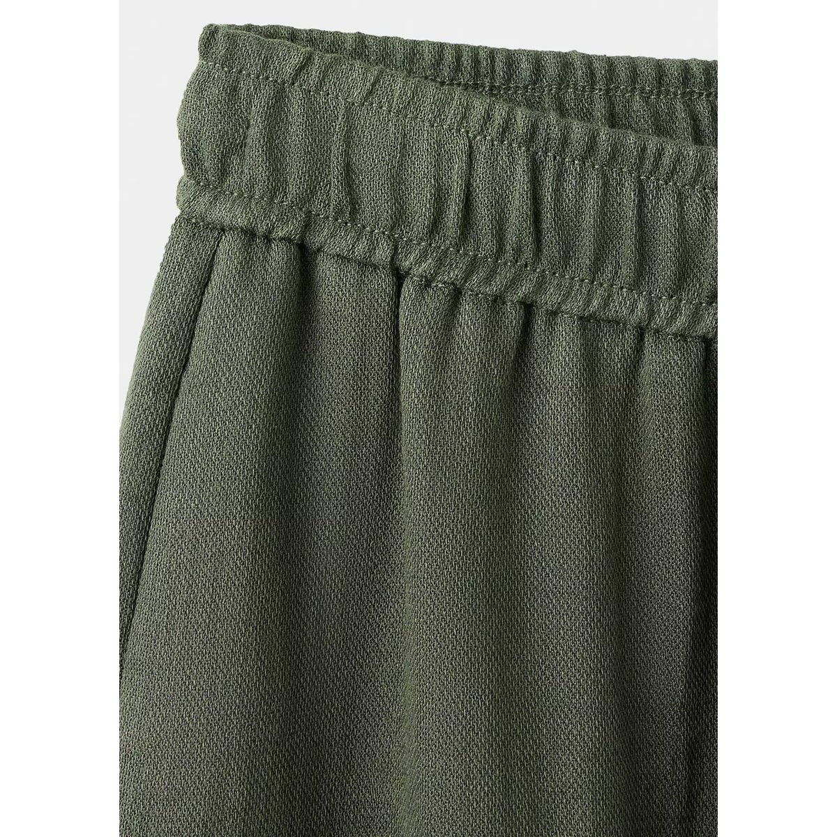 Pantalon fluide texturé vert, MANGO