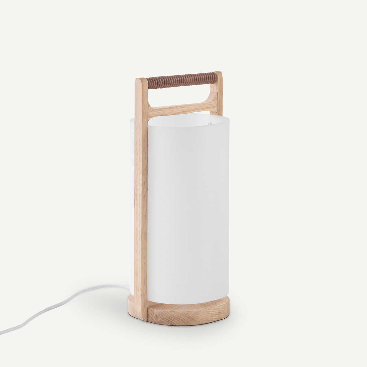 Lampe chêne massif et opaline, Fodéo opaline, AM.PM