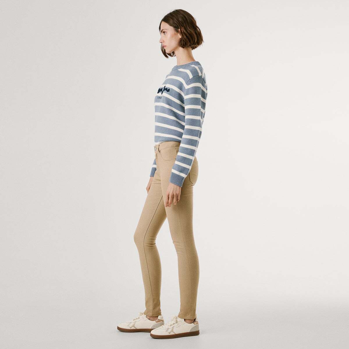 Pantalon Coupe Skinny 5 Poches beige pierre, PEPE JEANS