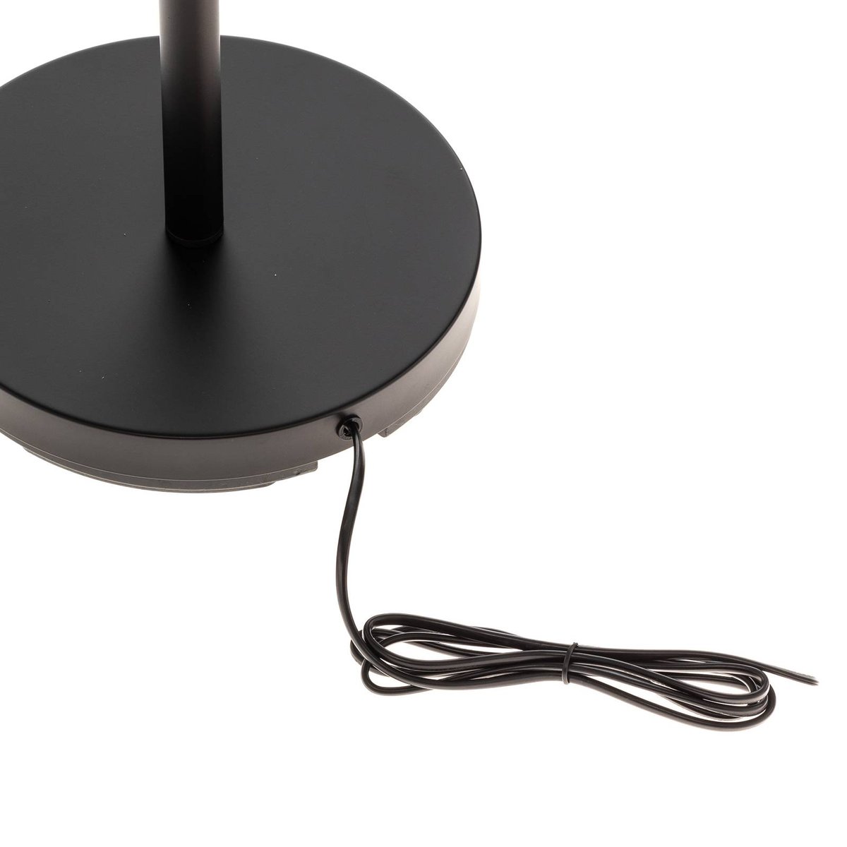 Lampadaire en métal moderne, Irmino noir mat, smoke, LINDBY