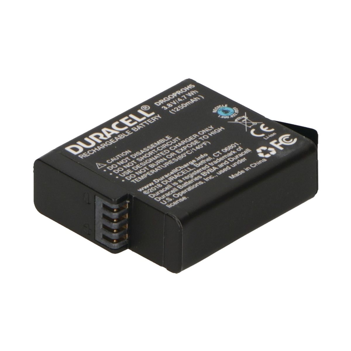 Batterie caméra sport pour Gopro Hero5 / Hero6 / Hero7 / Hero8 couleur unique, DURACELL