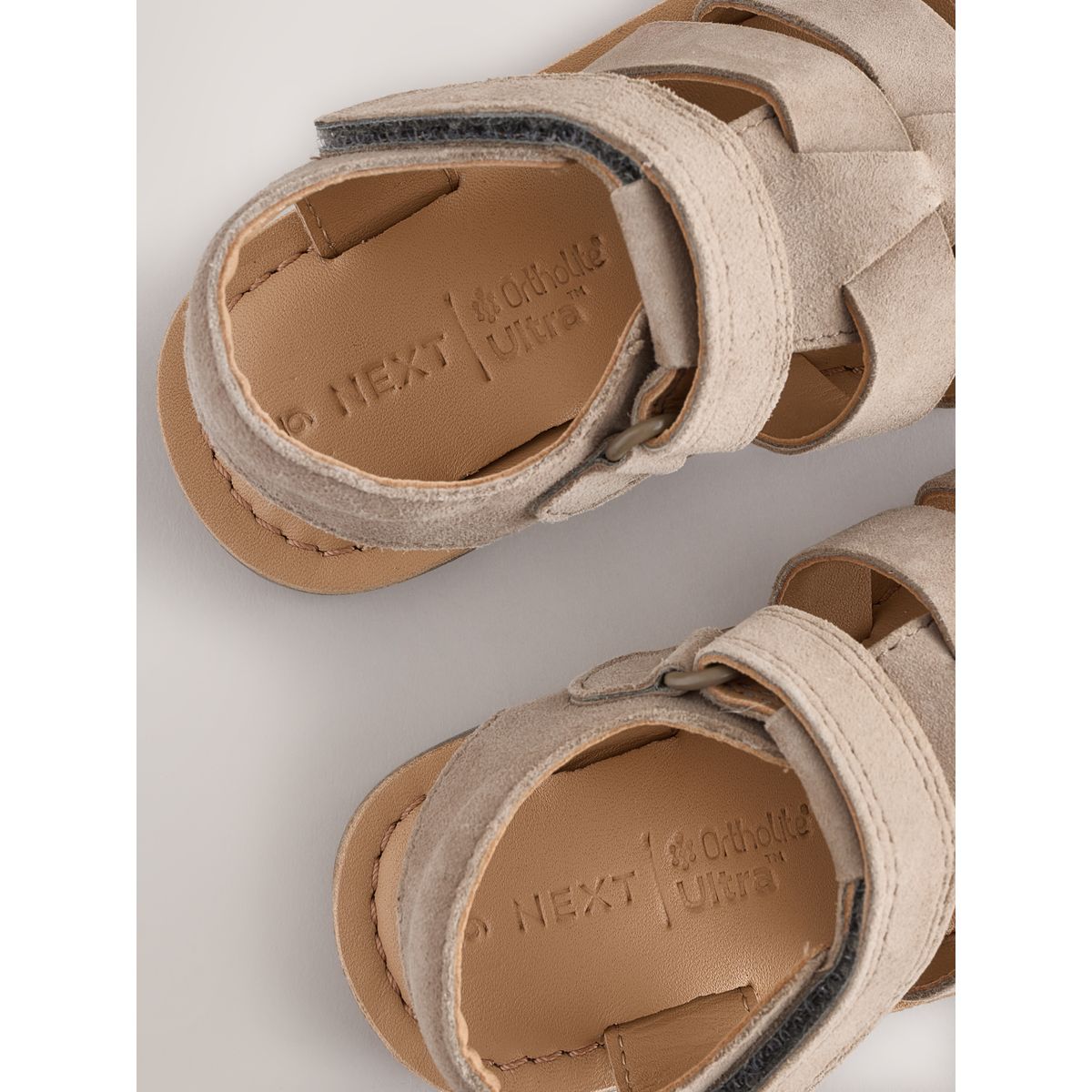 Sandales en cuir style pêcheur naturel, NEXT