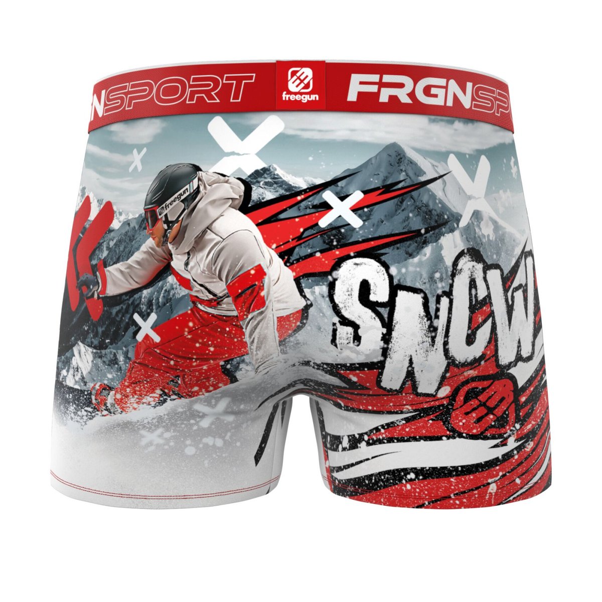 Lot De 3 Boxers Microfibre rouge/bleu/noir/blanc/jaune, FREEGUN