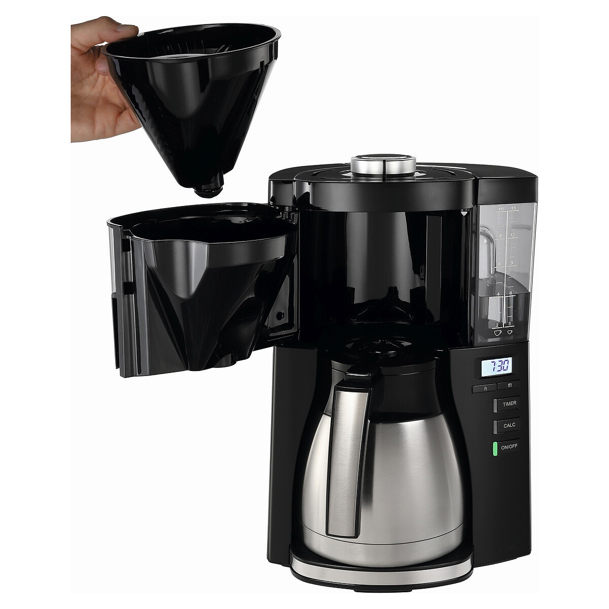Cafetière filtre programmable Look Therm Timer noir/inox, MELITTA