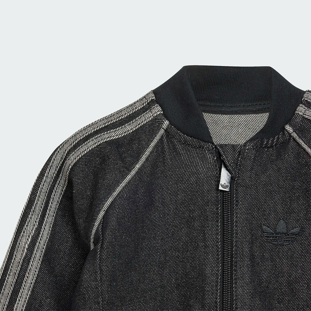 Veste en denim denim noir, adidas Originals