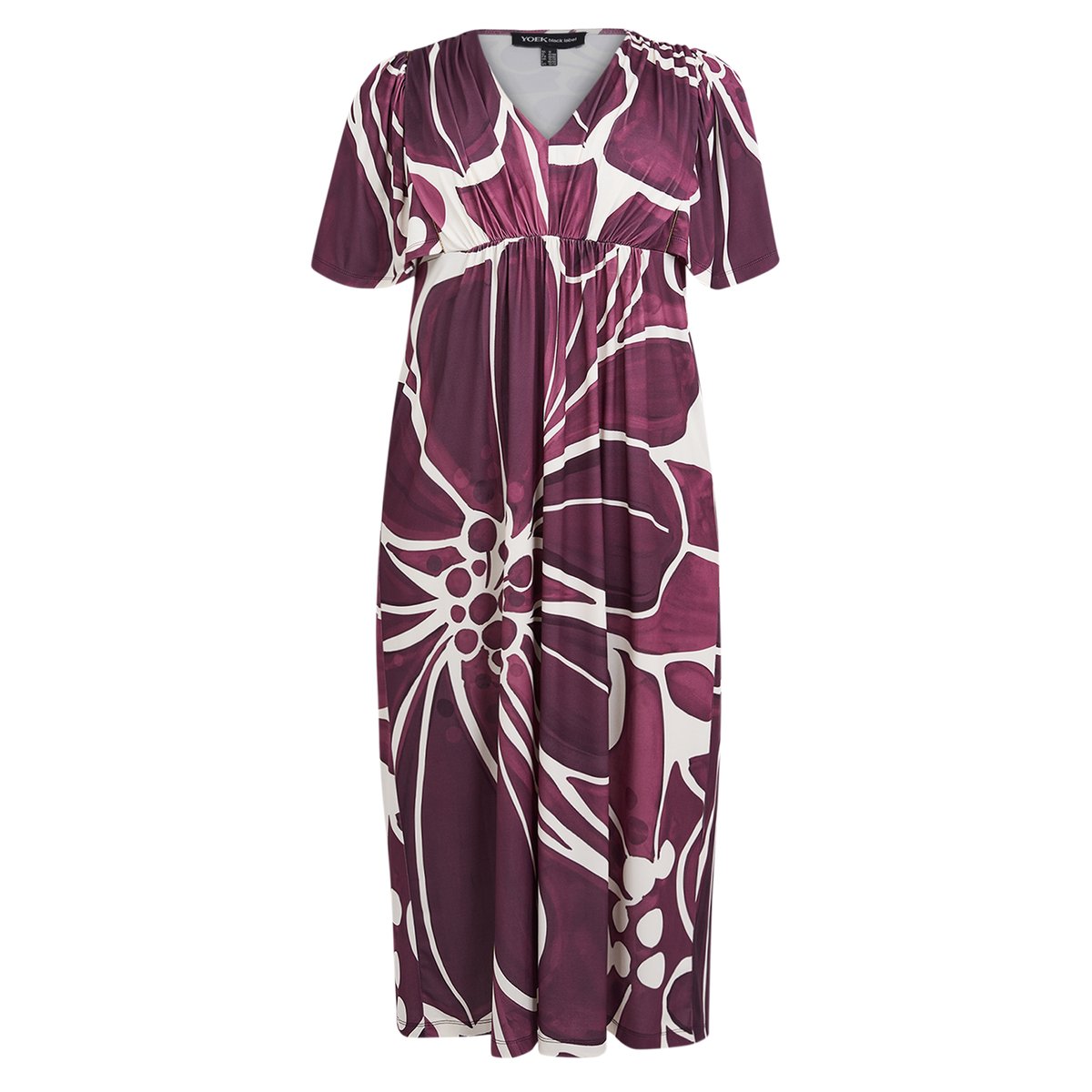 Robe imprimée rouge foncé, YOEK