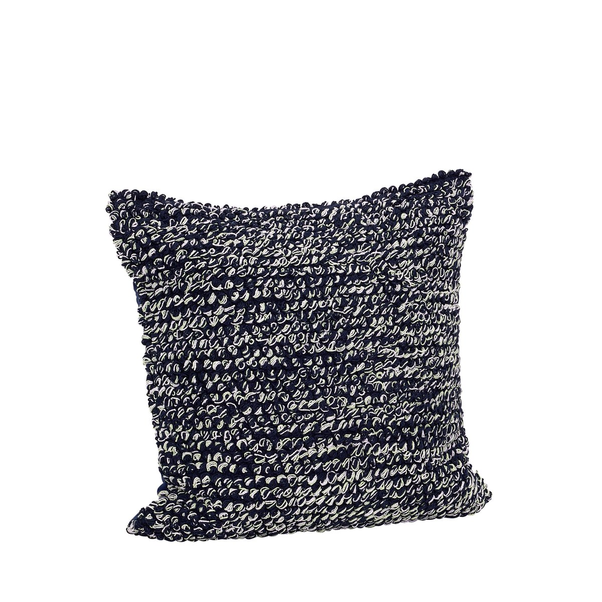 Coussin en coton BLEND bleu foncé, HUBSCH