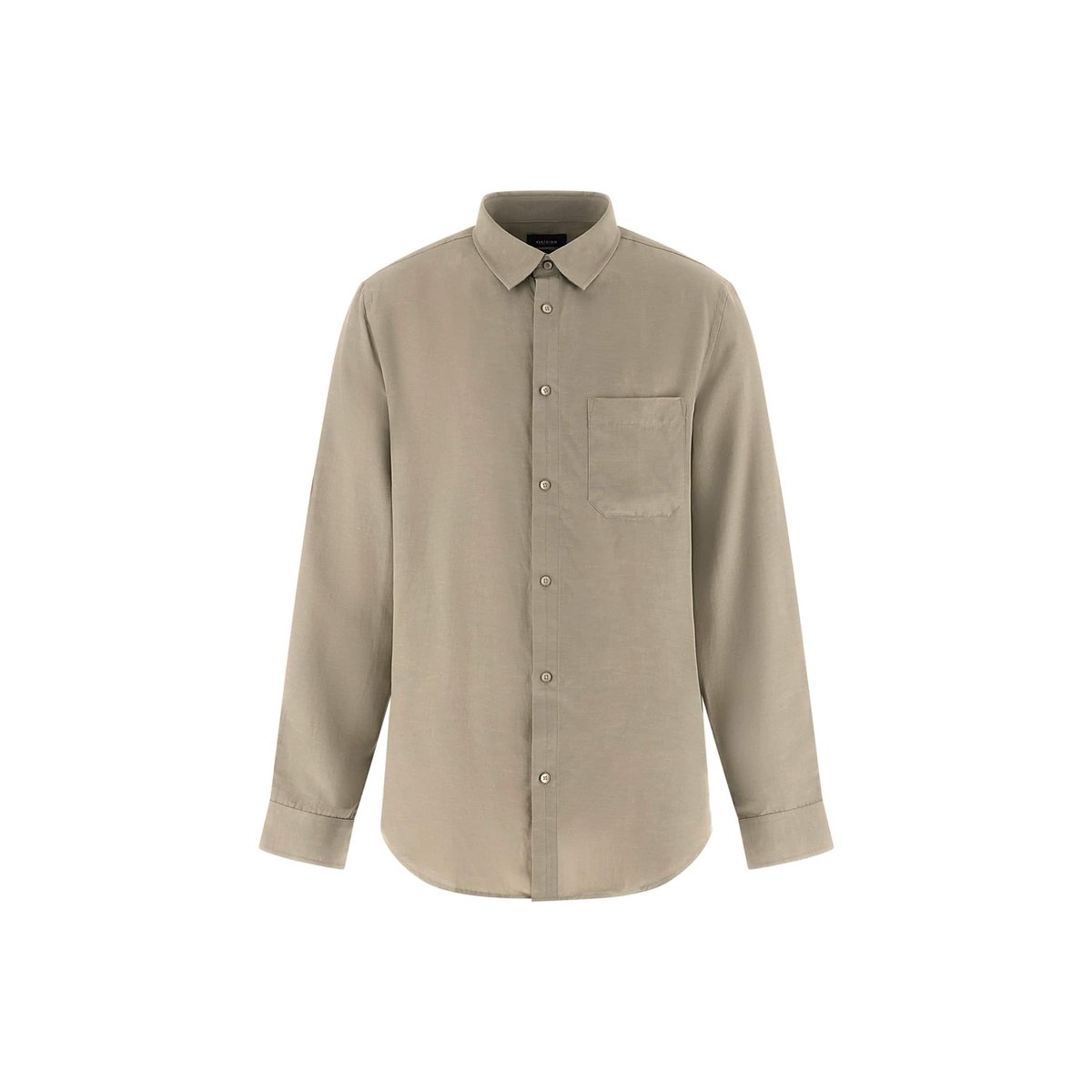 Chemise En Mélange Lyocell vert olive, GUESS