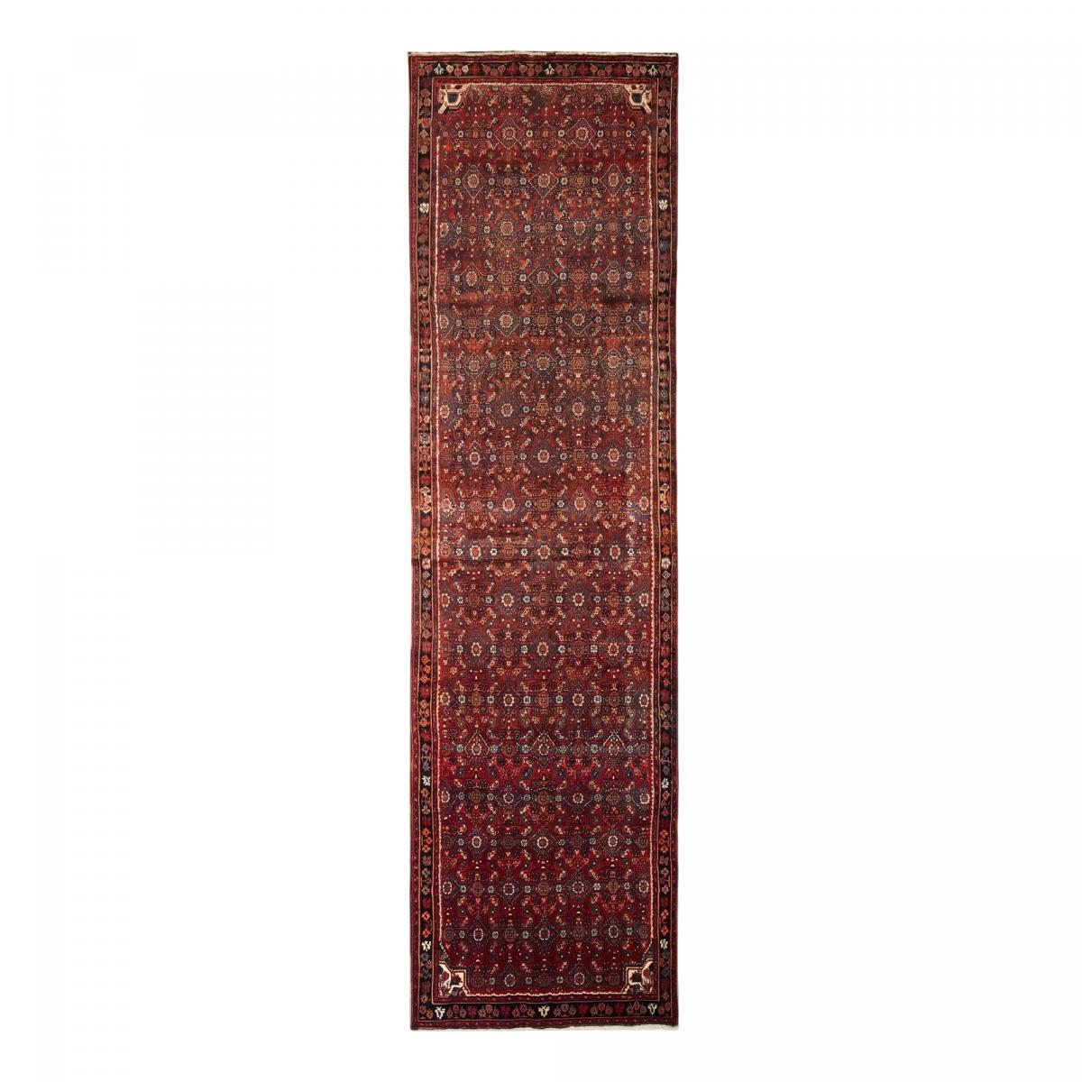 Tapis d'orient au motif oriental, noué à la main, HAMADAN 4 bordeaux, beige, bleu, UN AMOUR DE TAPIS