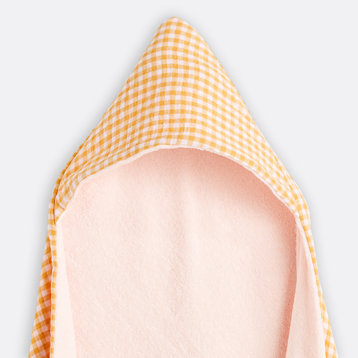 Cape de bain gaze de coton et éponge, Croizic rose/jaune, LA REDOUTE INTERIEURS