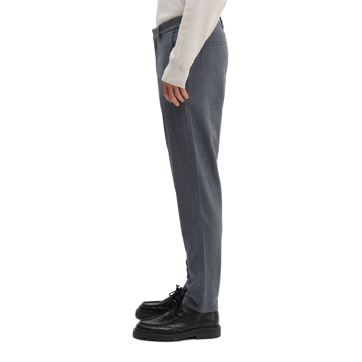 Chino modèle Morot, coupe fuselée en mélange élastique de coton bio et de viscose gris, MARC O'POLO